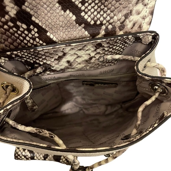 Michael Kors Susie Leather Snake Skin Women Backpack